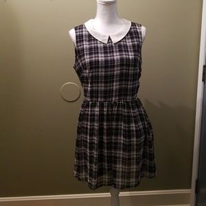 Black and Grey Plaid Dress